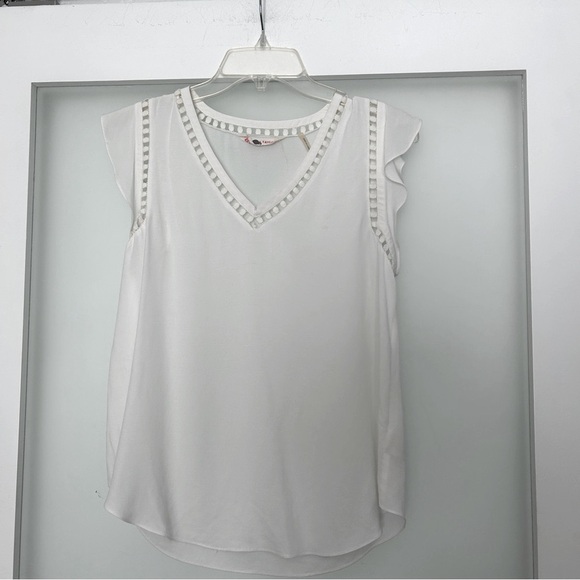 Rebecca Taylor white semi sheer blouse top size 0 - Picture 3 of 9